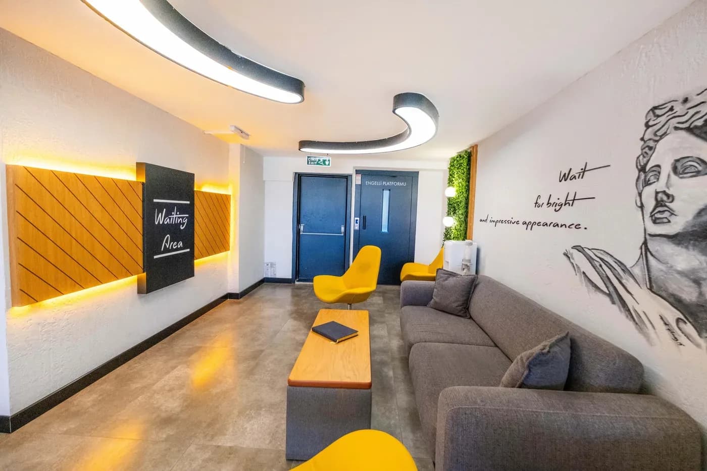 Bright waiting corridor